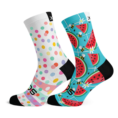 Dots & Fruity Kids Crew Socks Combo