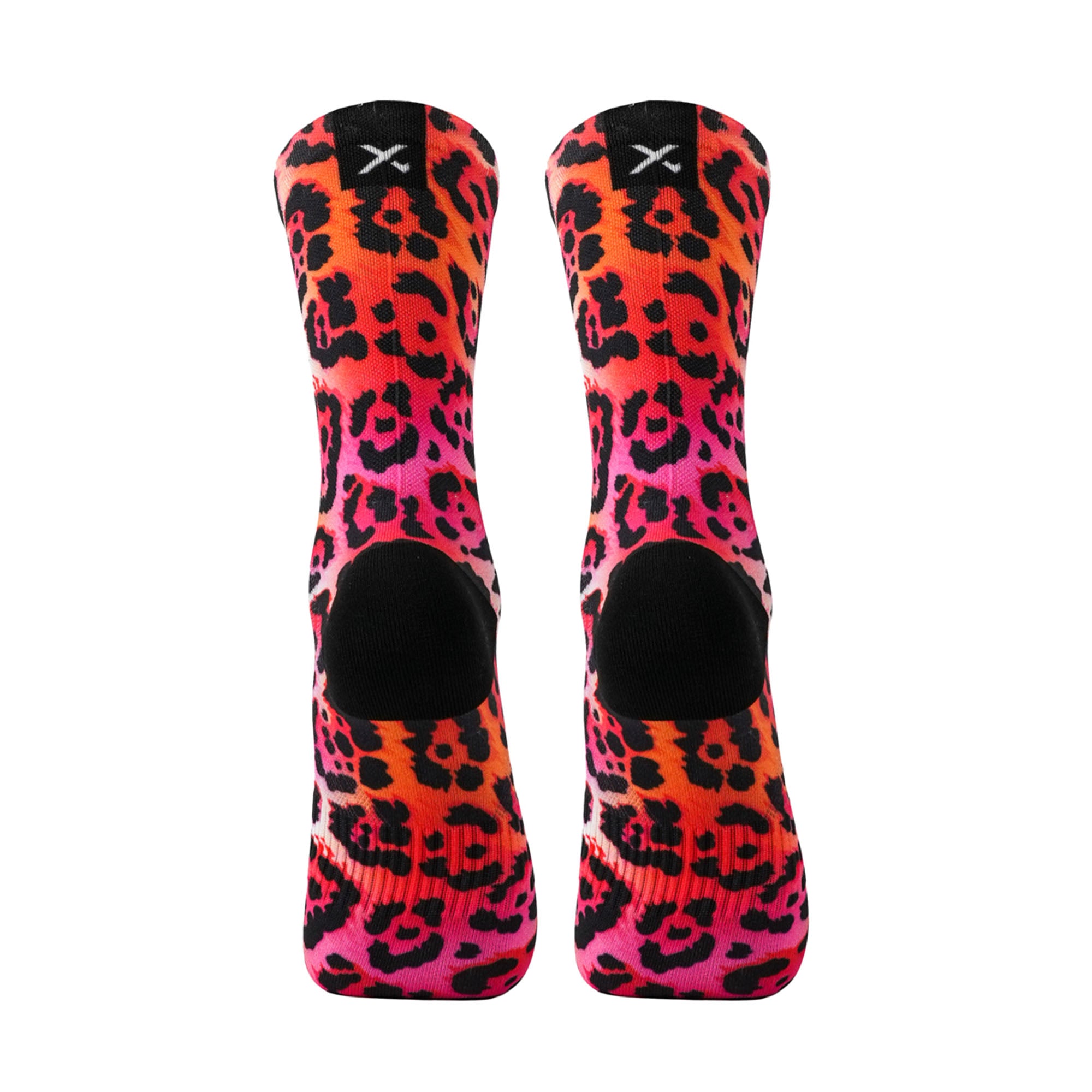 Electric Leopard Pink Casual Crew Socks