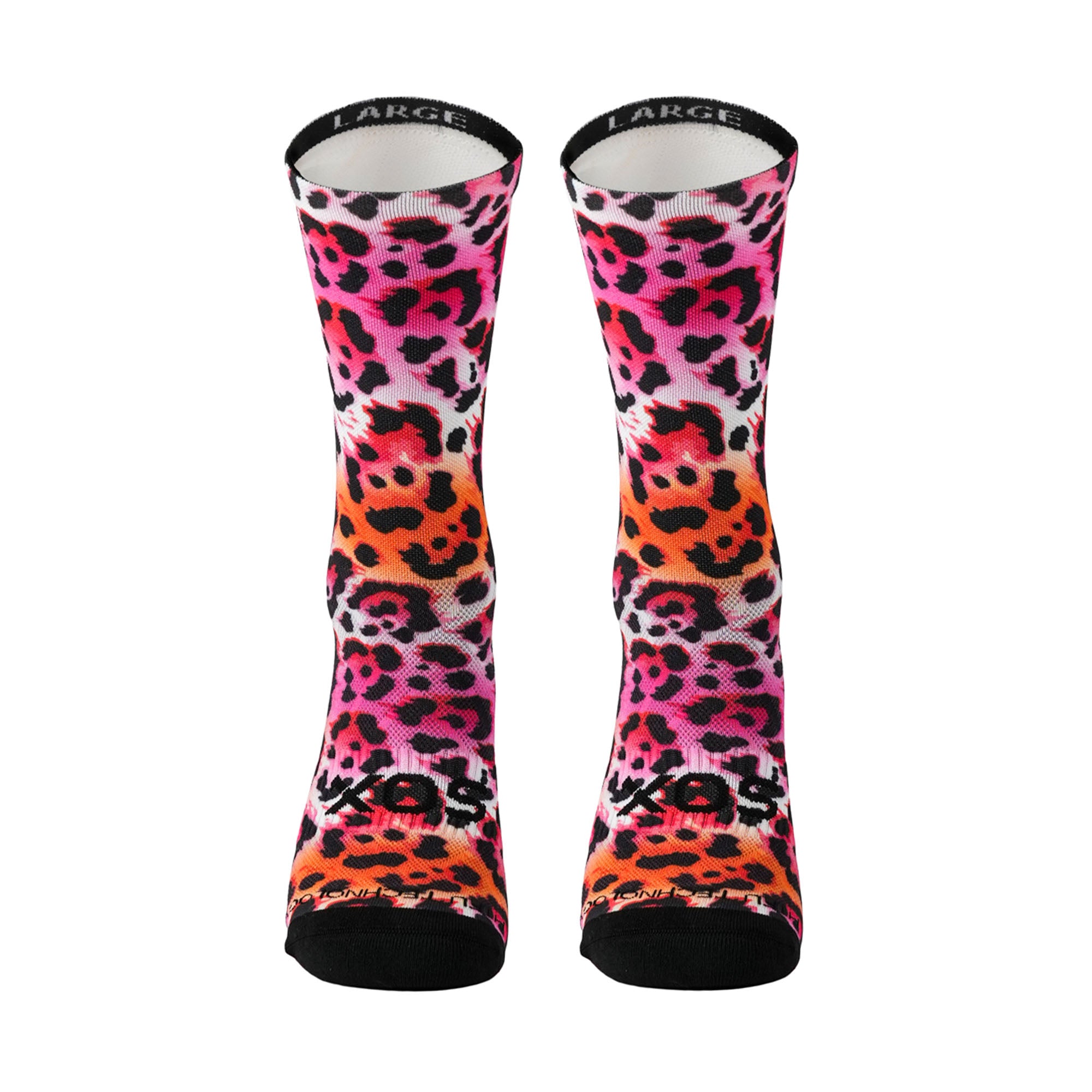 Electric Leopard Pink Casual Crew Socks