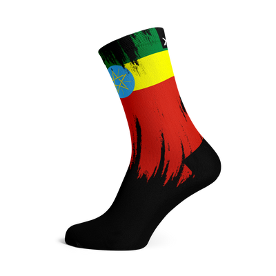 Ethiopia Splash Flag Crew Socks