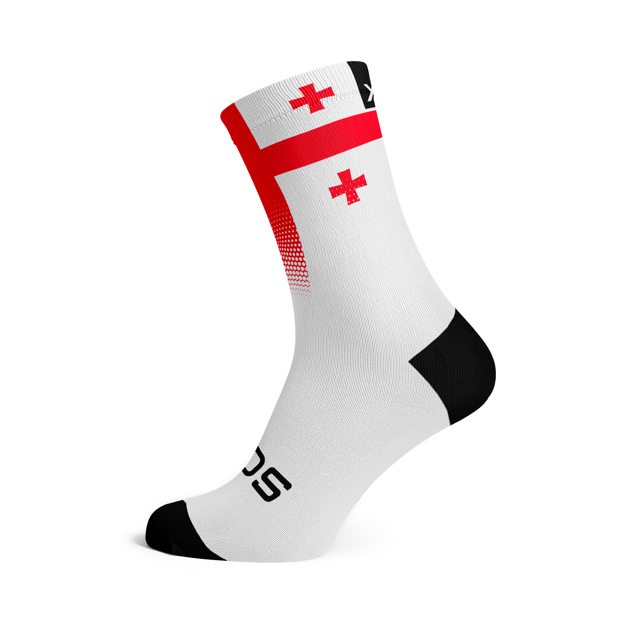 Georgia Flag Crew Socks