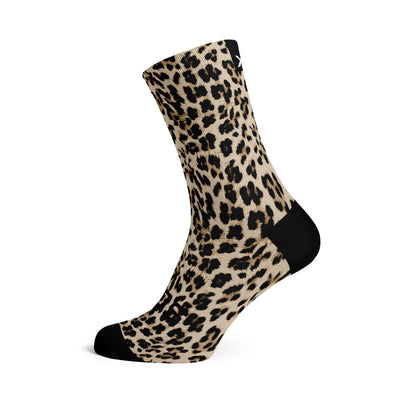 Golden Leopard Casual Crew Socks