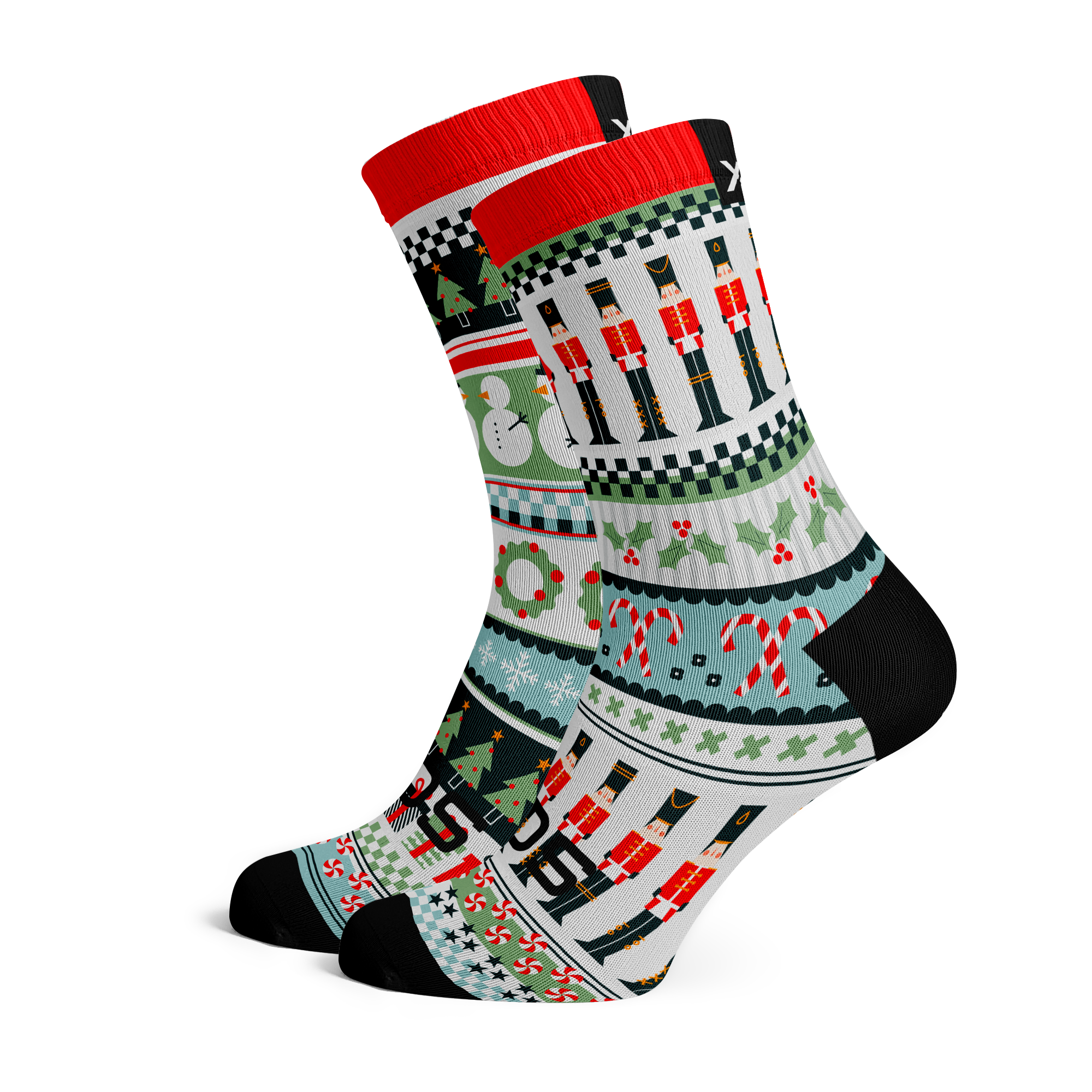 Holly Jolly Nutcracker Crew Socks