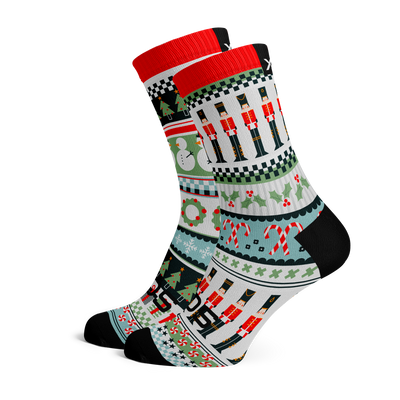 Holly Jolly Nutcracker Crew Socks