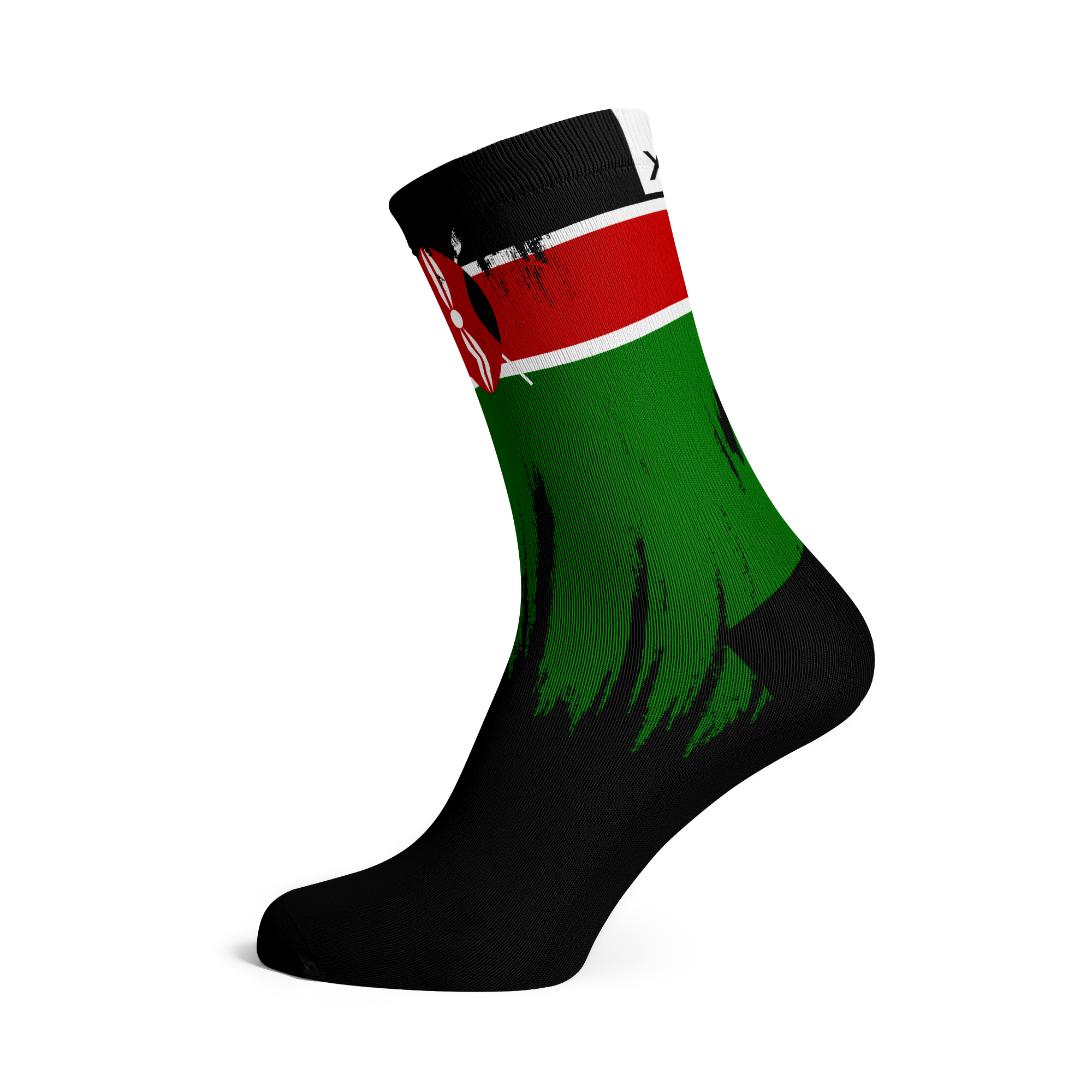Kenya Splash Flag Crew Socks