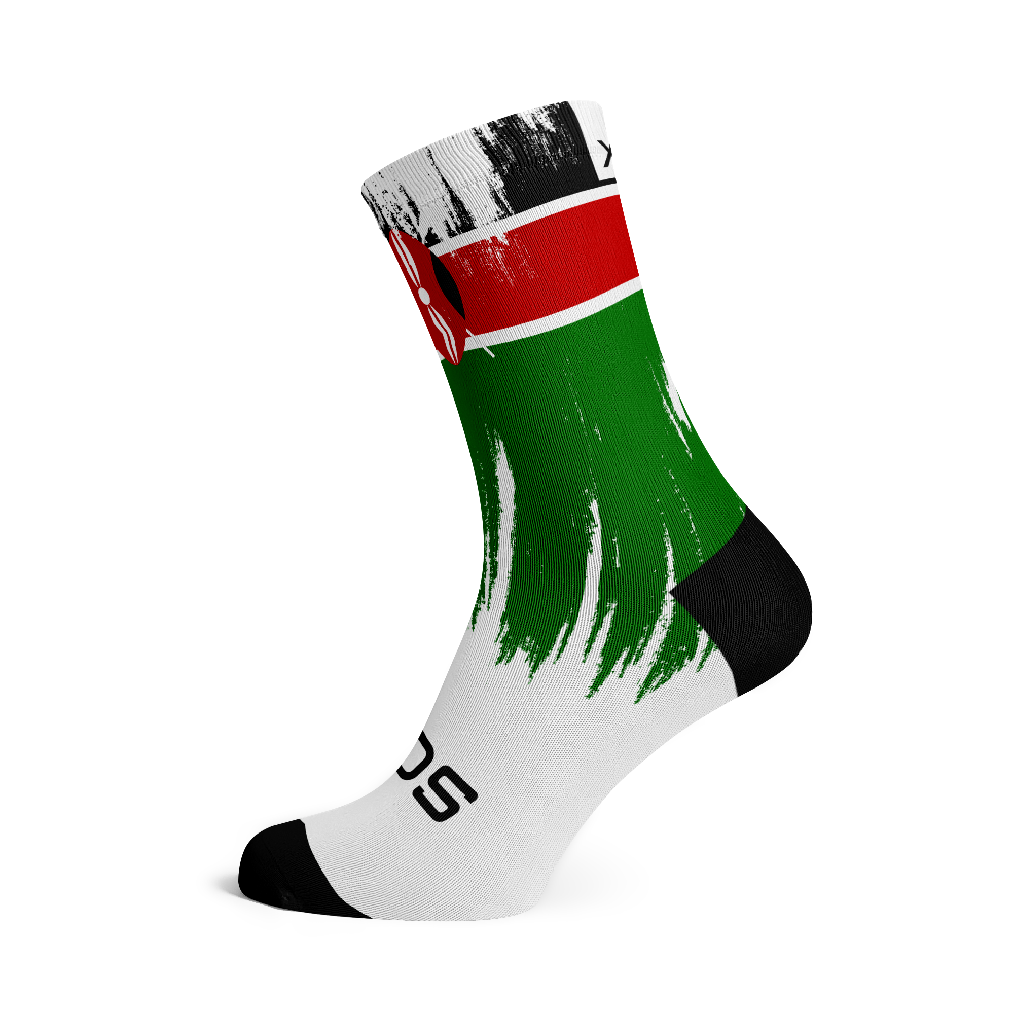 Kenya Splash Flag Crew Socks