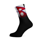 Nepal Flag Crew Socks