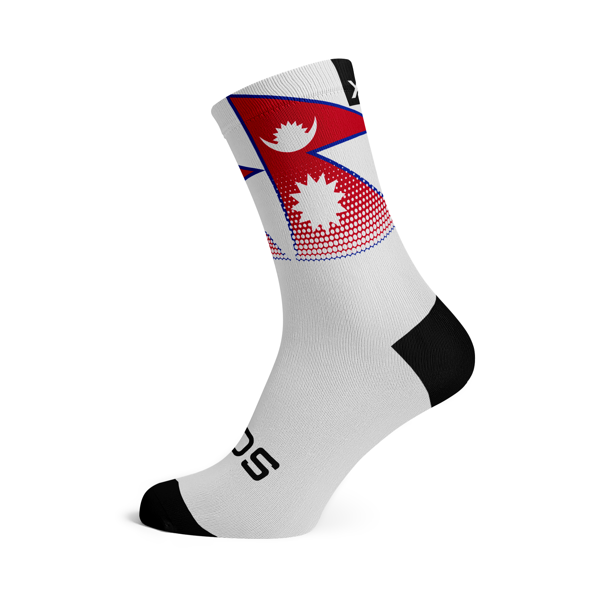 Nepal Flag Crew Socks