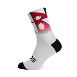 Nepal Flag Crew Socks
