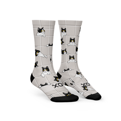 Peekaboo Paws Active Crew Socks