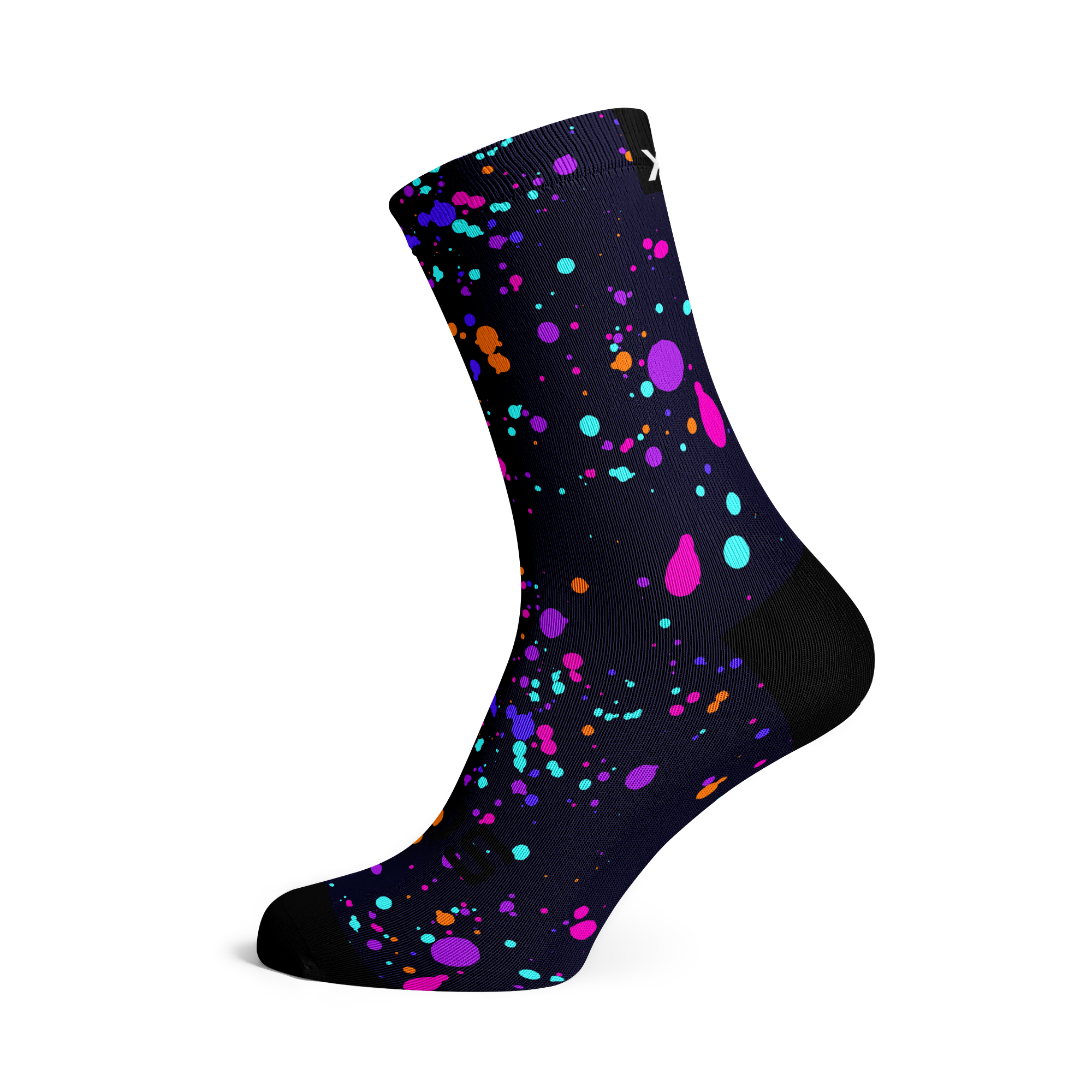 Purple Splash Casual Crew Socks