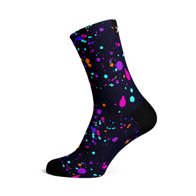 Purple Splash Casual Crew Socks