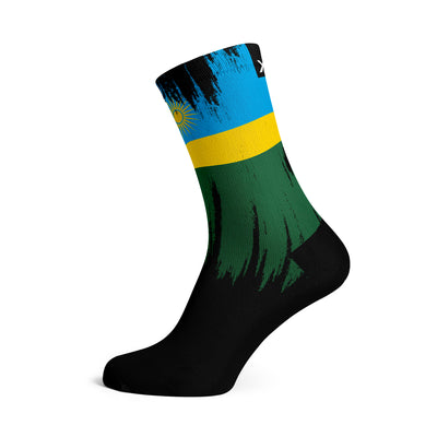 Rwanda Splash Flag Crew Socks