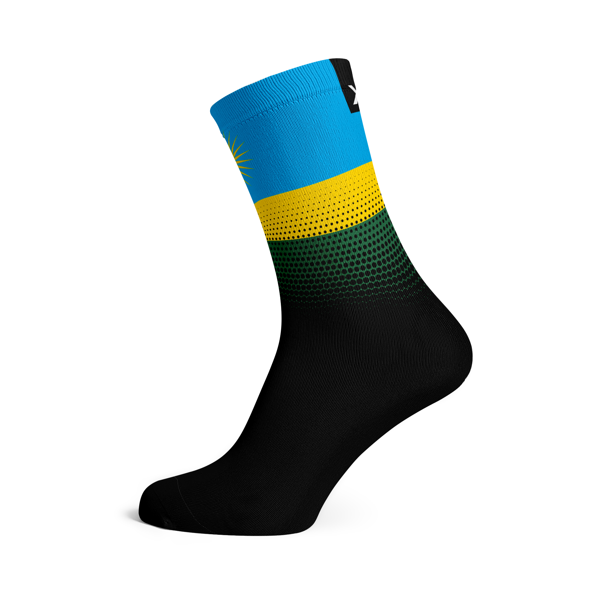 Rwanda Flag Crew Socks