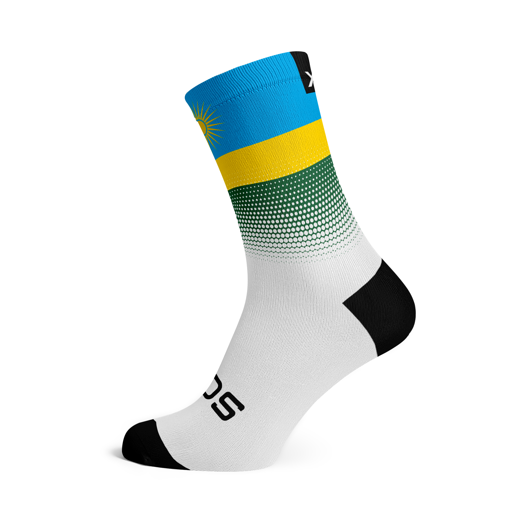 Rwanda Flag Crew Socks