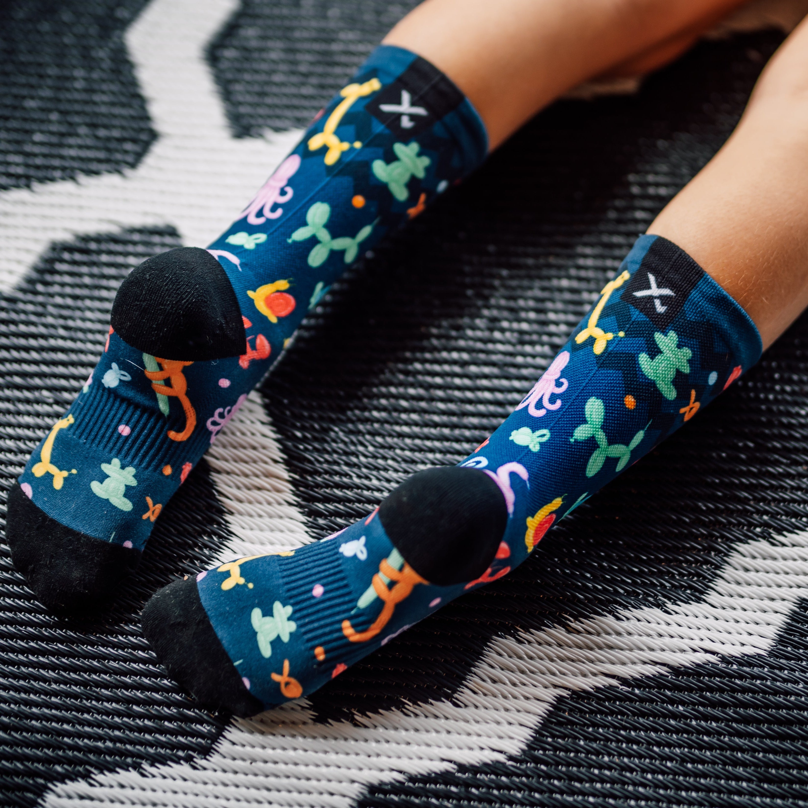 Balloon Animals & Blocks Kids Crew Socks Combo
