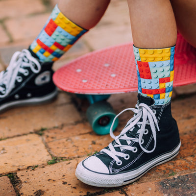 Balloon Animals & Blocks Kids Crew Socks Combo