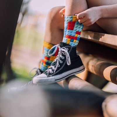Balloon Animals & Blocks Kids Crew Socks Combo