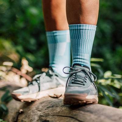 Slight Turquoise Minimalist Crew Socks