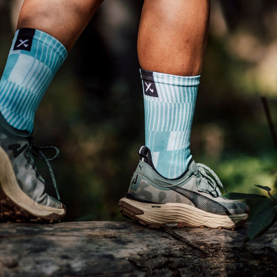 Slight Turquoise Minimalist Crew Socks