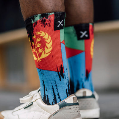 Eritrea Splash Flag Crew Socks