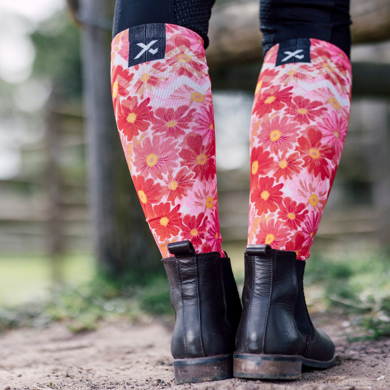 Blush Daisy Equestrian Knee High Socks