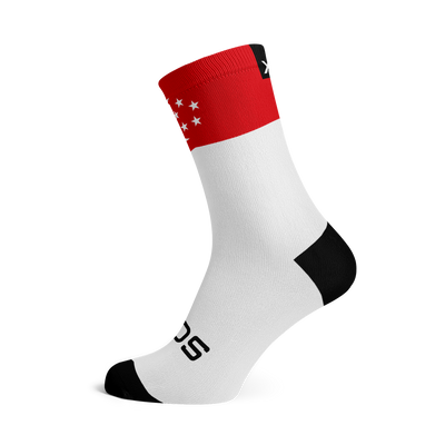 Singapore Flag Crew Socks