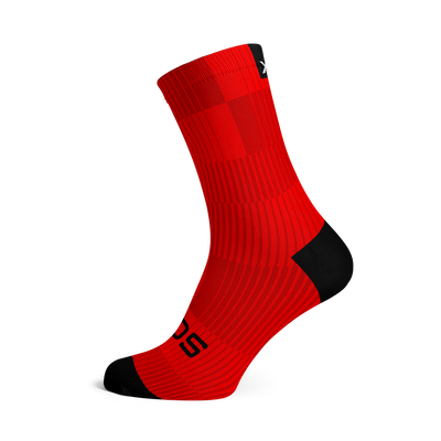 Slight Red Minimalist Crew Socks