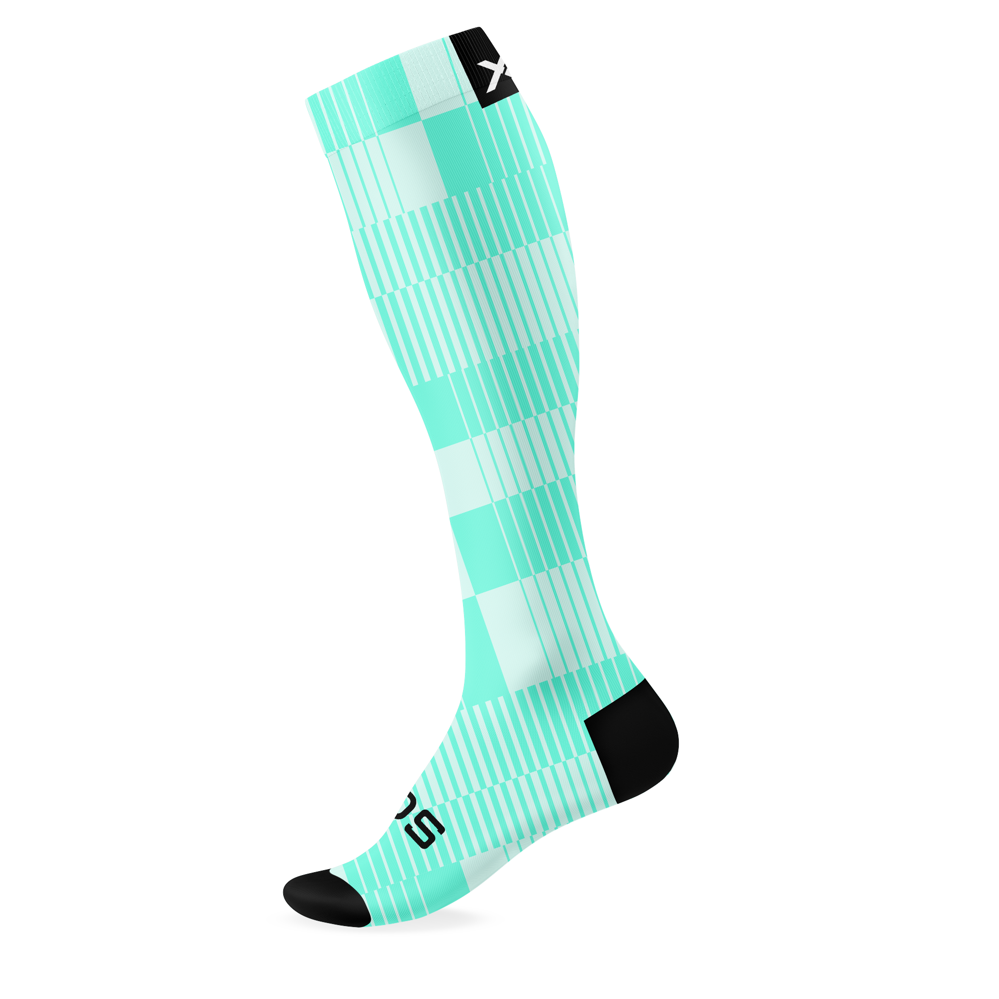 Slight Turquoise Knee High Socks