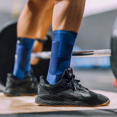 Solid Royal Blue Casual Crew Socks