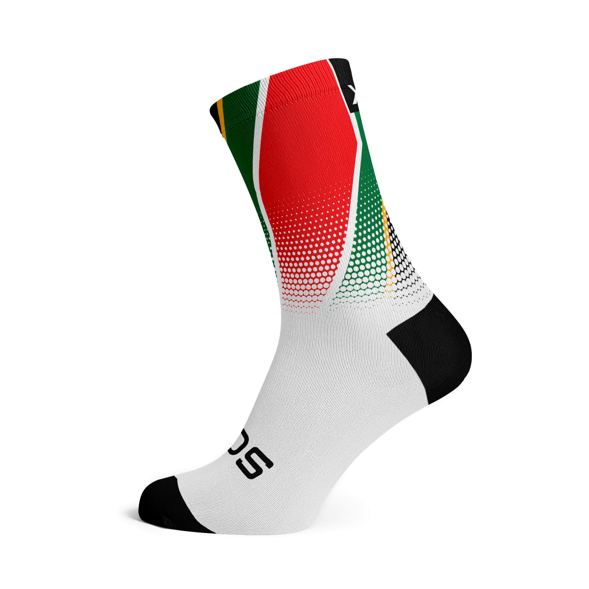 South Africa Flag Crew Socks