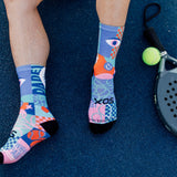 Blocks Pink Padel Socks