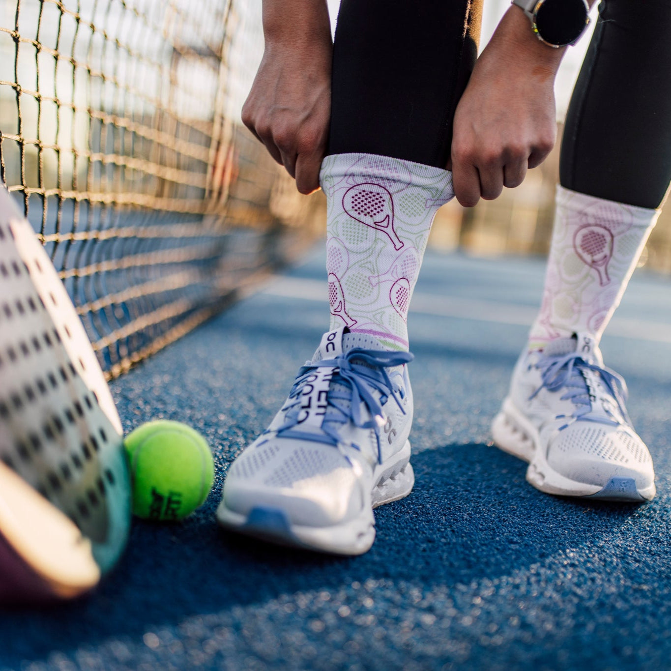 Purple Bat Padel Crew Socks