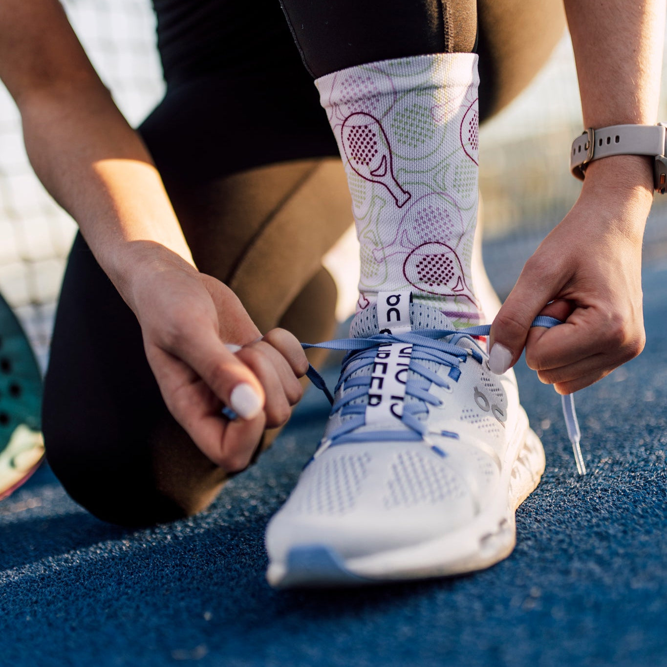 Purple Bat Padel Crew Socks