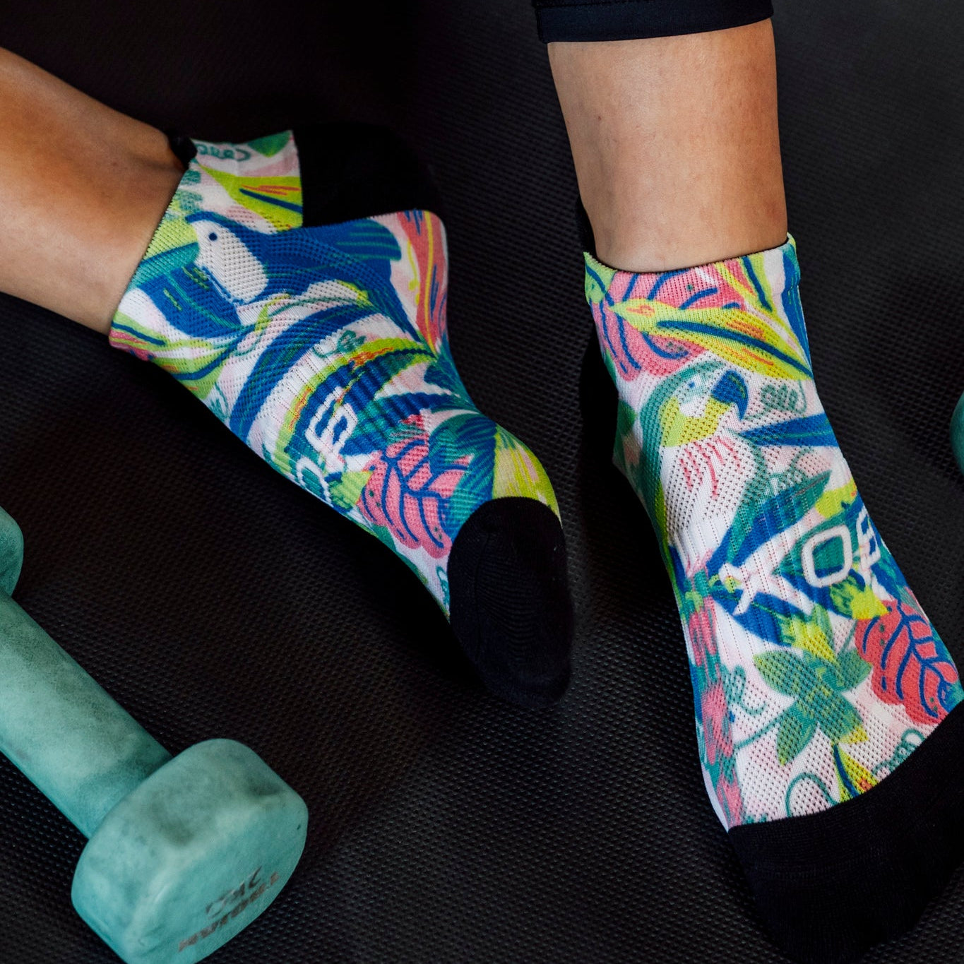 Birds and Frogs Tab Combo Socks
