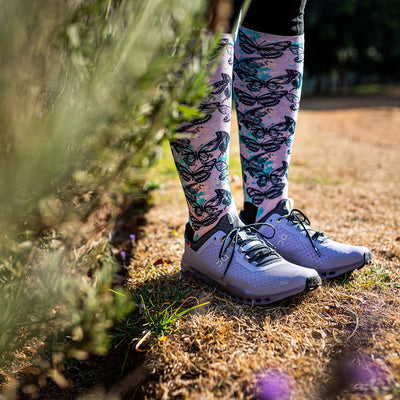 Butterfly Print Knee High Socks