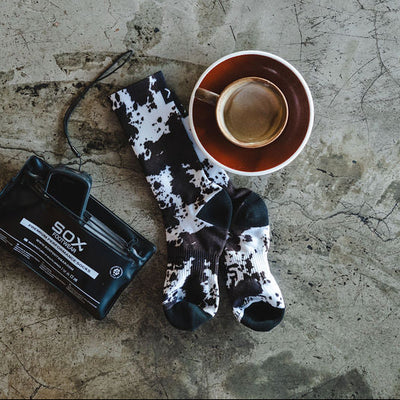 Cow Print Active Crew Socks