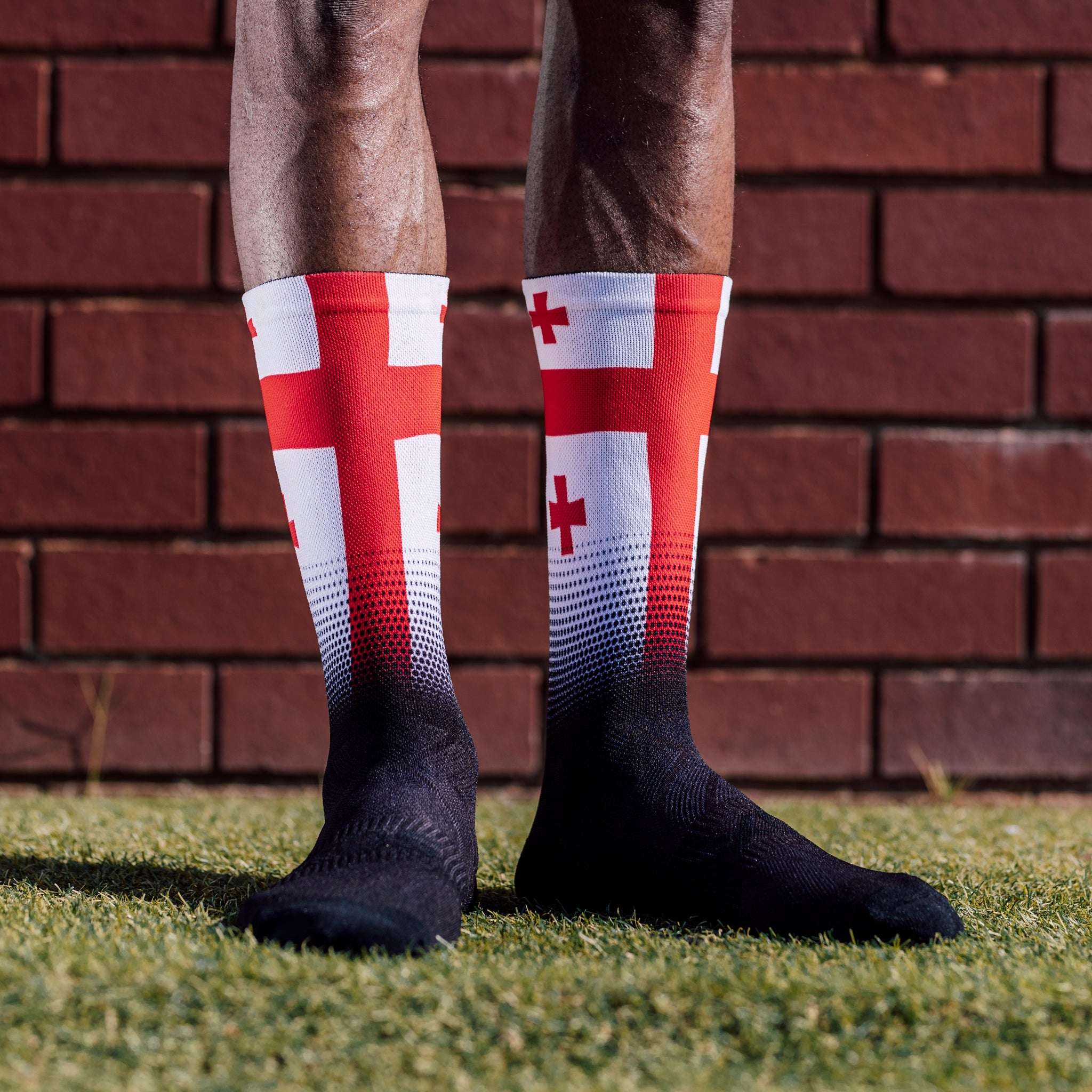 Georgia Flag Crew Socks