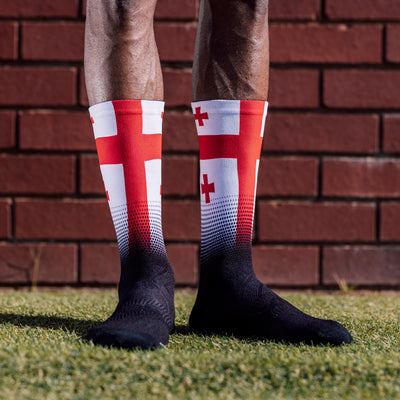 Georgia Flag Crew Socks
