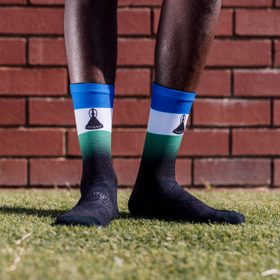 Lesotho Flag Crew Socks