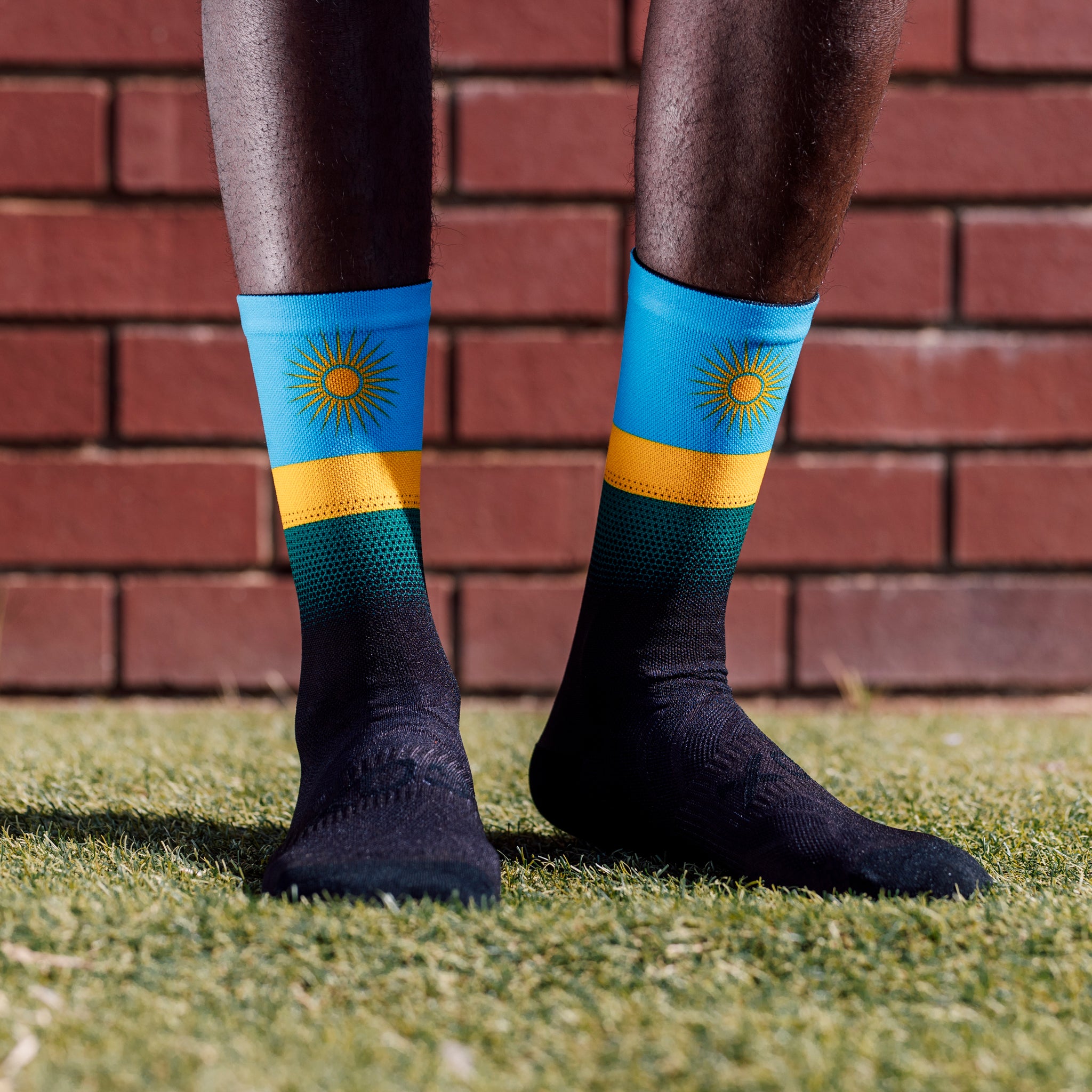 Rwanda Flag Crew Socks