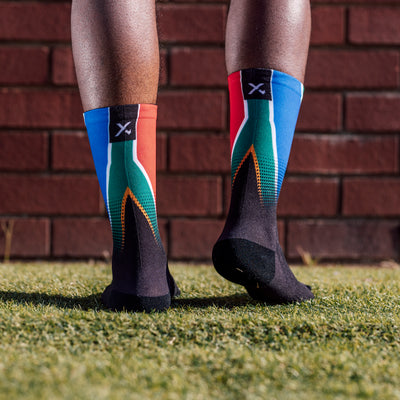 South Africa Flag Crew Socks