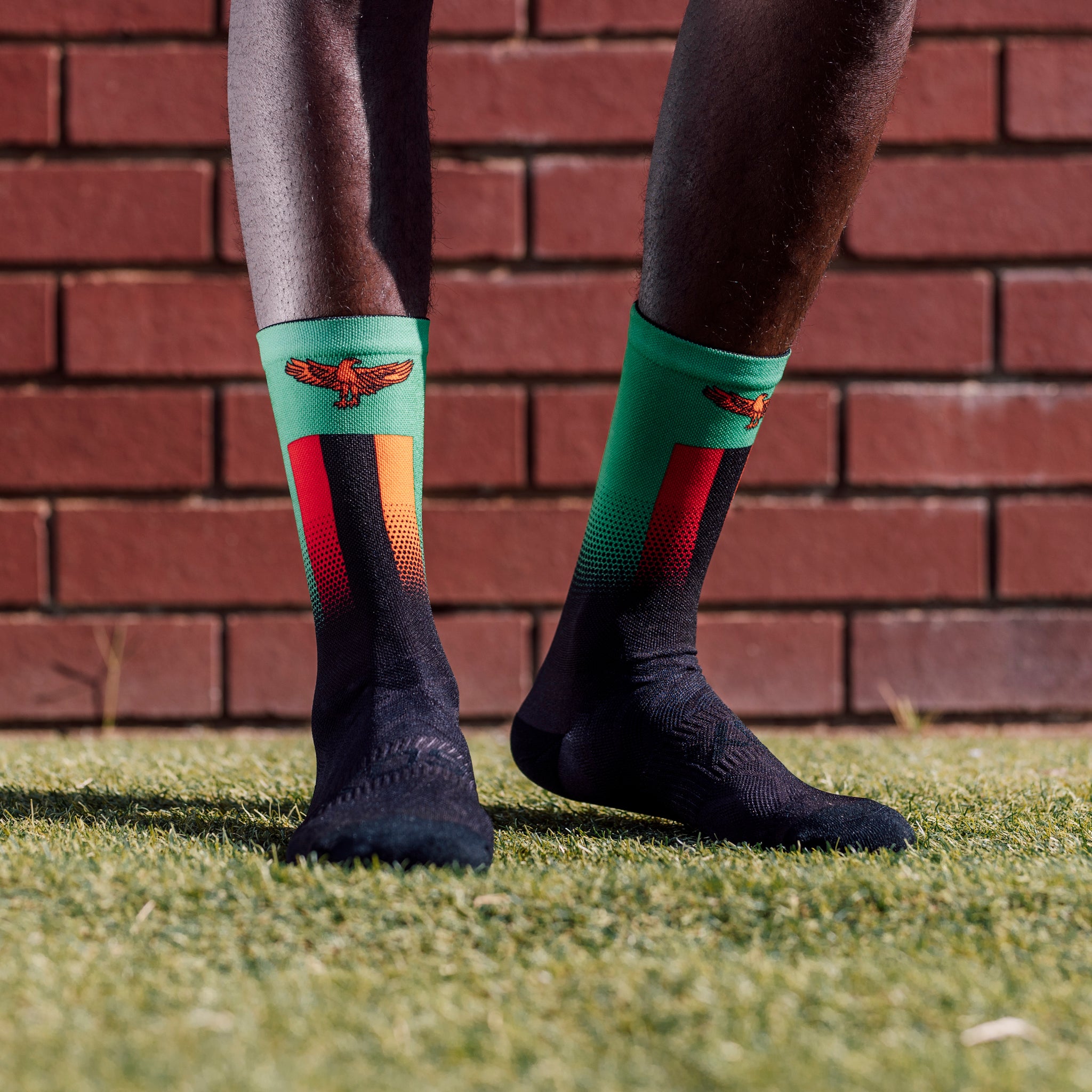 Zambia Flag Crew Socks