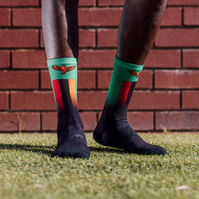 Zambia Flag Crew Socks