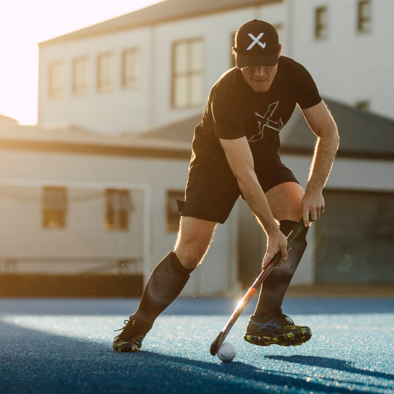 Gradient Charcoal Hockey Socks