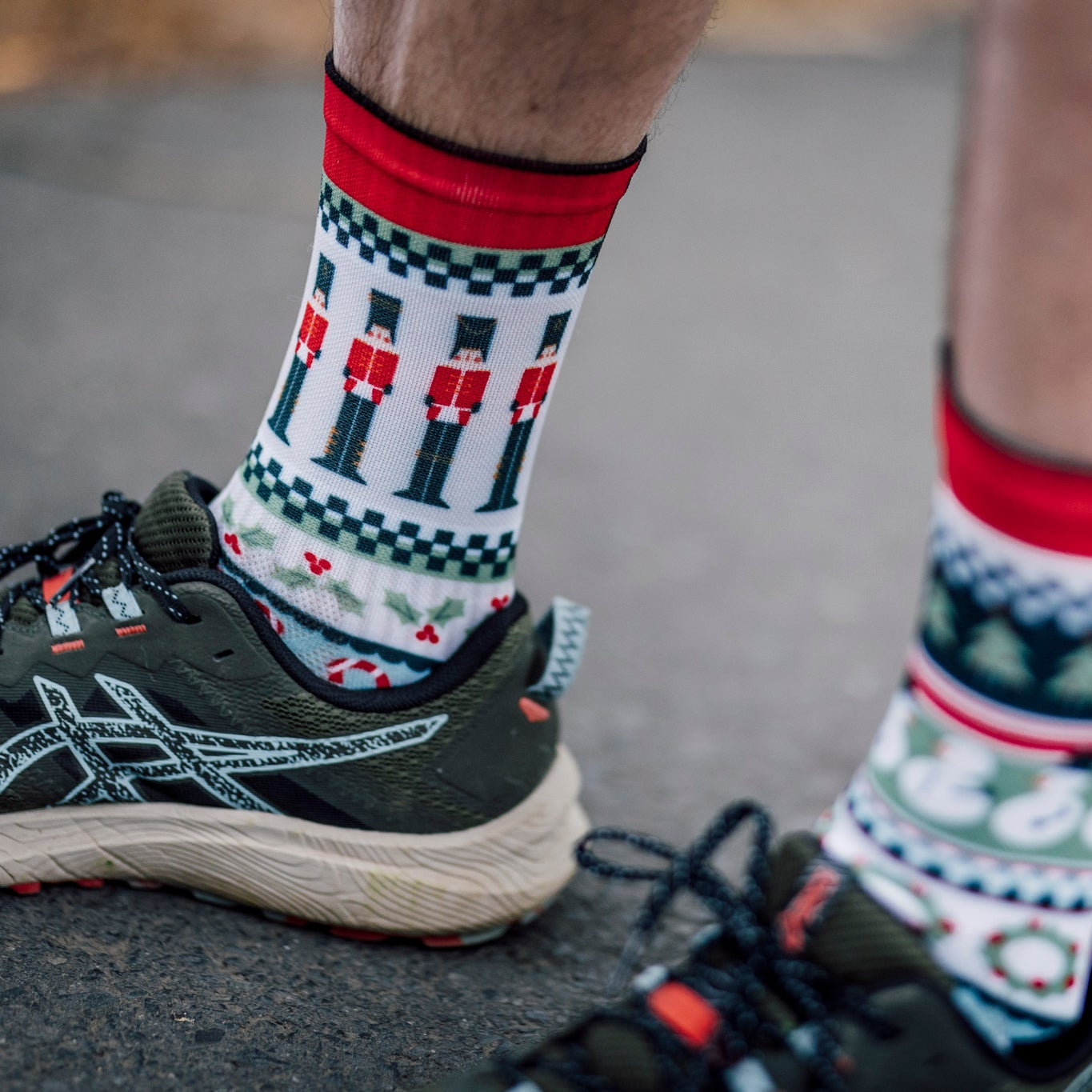 Holly Jolly Nutcracker Crew Socks