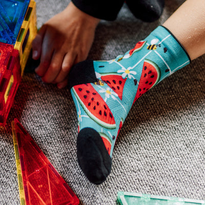 Dots & Fruity Kids Crew Socks Combo