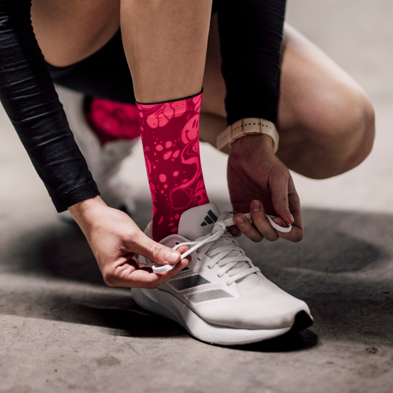 Neon Slide Pink Socks