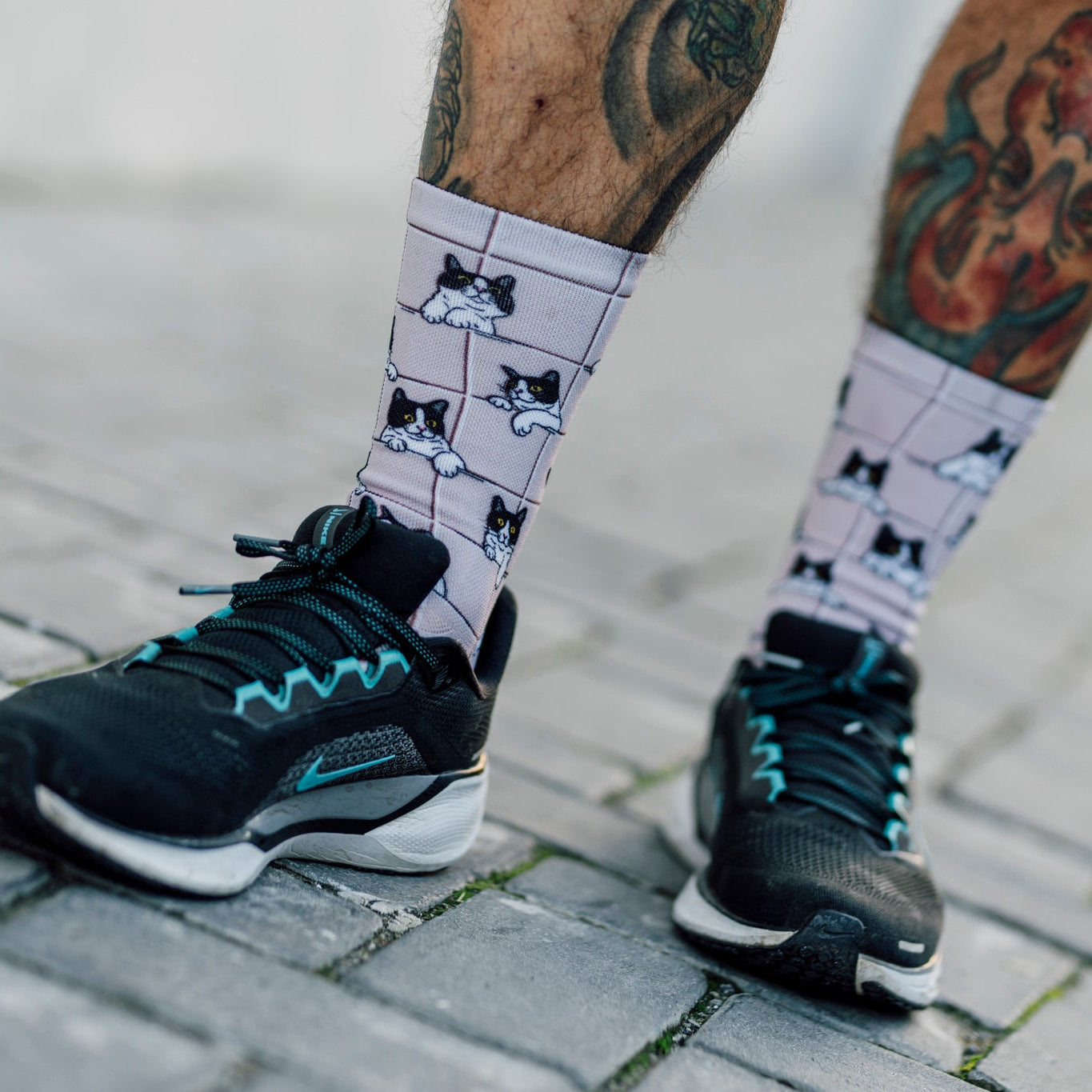 Peekaboo Paws Active Crew Socks