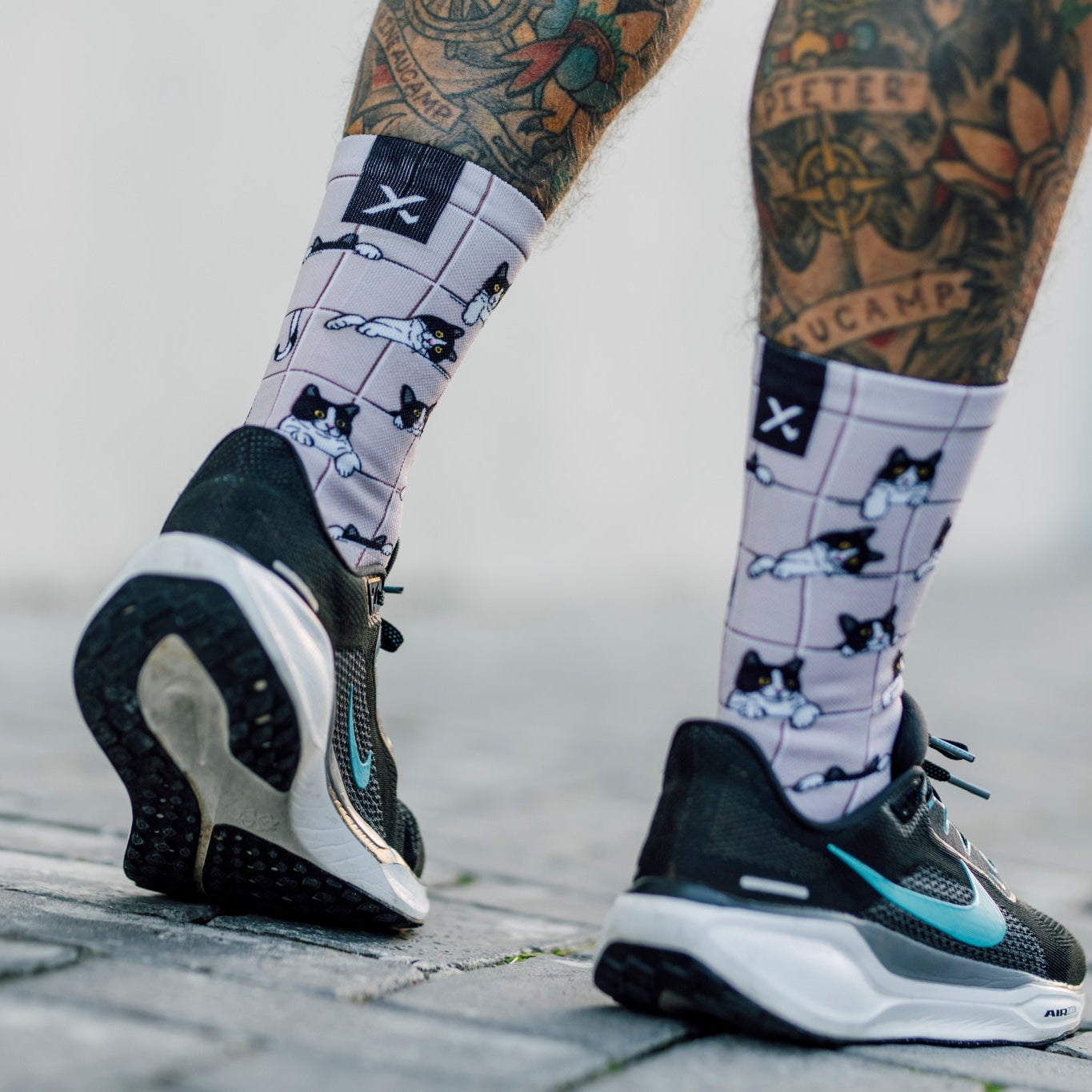 Peekaboo Paws Active Crew Socks
